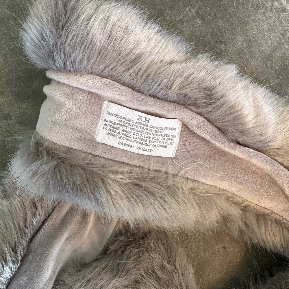 LUXE Beautiful RESTORATION HARDWARE fur scarf - NWOT